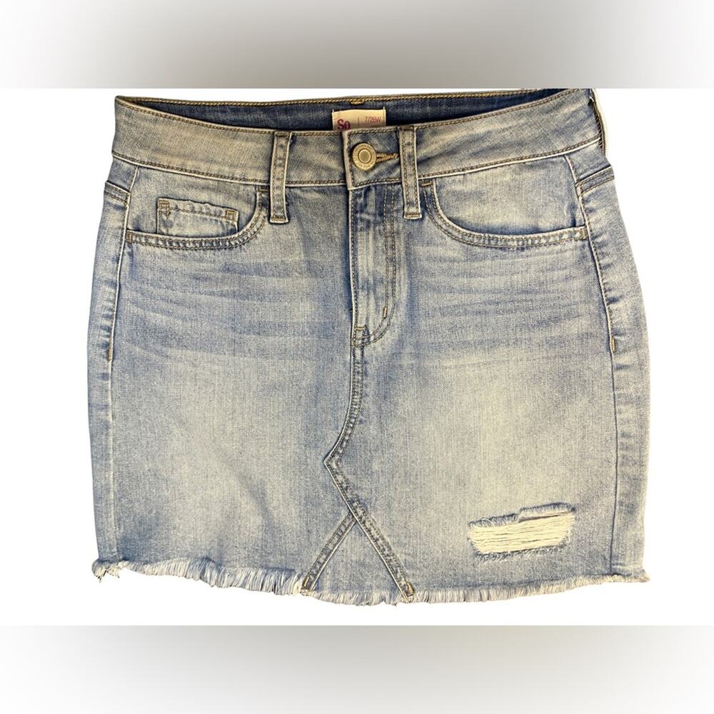 SO Light Blue Denim Mini Skirt size 7
